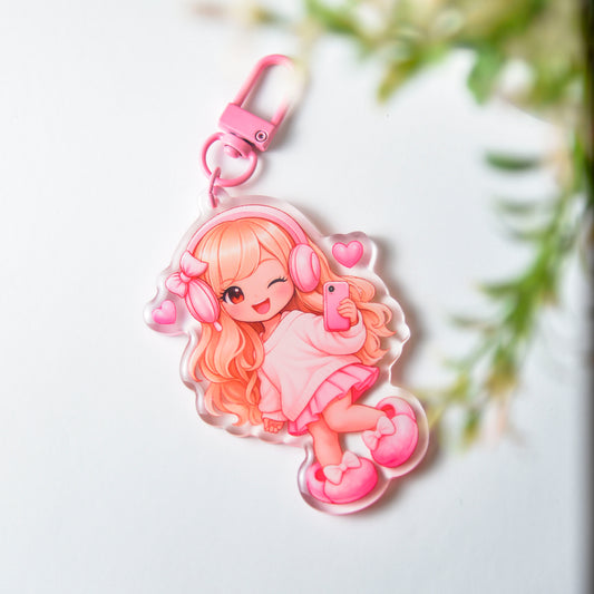 Tiny Joy Girl Keychain